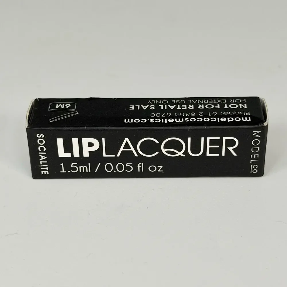 Model Co Lip Lacquer High Gloss Socialite Reddish-Pink Travel .05 oz 1.5 ml NIB